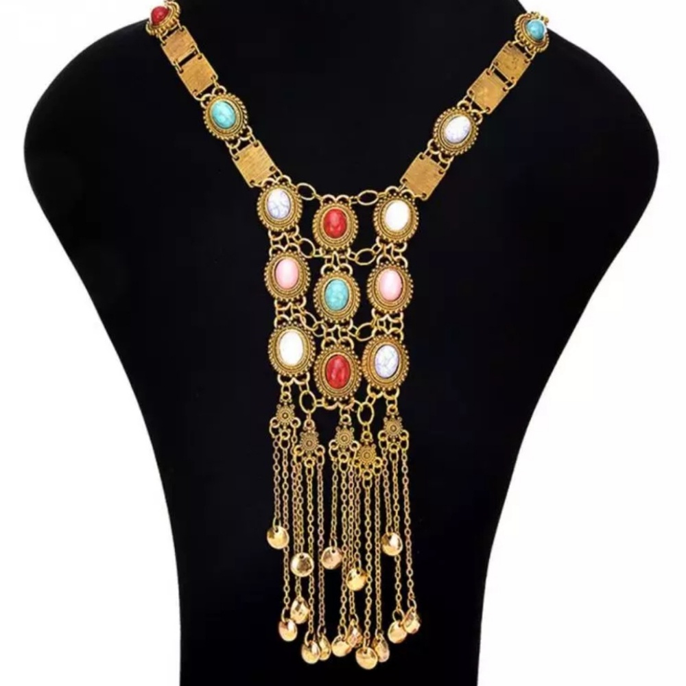 Hot Women Western Gold Indian Necklace 441